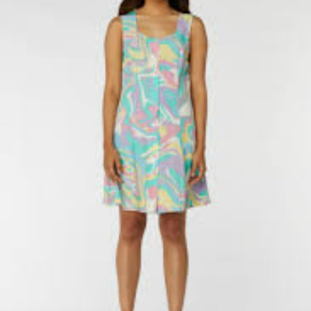 Dangerfield Retro Riding the Rainbow Waves mini Sundress